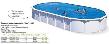 Promoties Zwembad met stalen wanden haïti - gre - Gre - Geldig van 01/03/2013 tot 26/06/2013 bij Brico