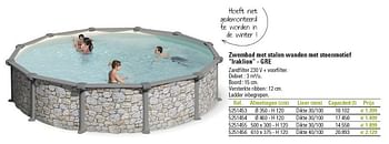Promoties Zwembad met stalen wanden met steenmotief iraklion - gre - Gre - Geldig van 01/03/2013 tot 26/06/2013 bij Brico