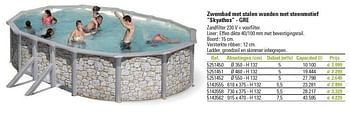 Promoties Zwembad met stalen wanden met steenmotief skyathos - gre - Gre - Geldig van 01/03/2013 tot 26/06/2013 bij Brico