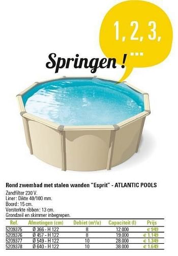 Promoties Rond zwembad met stalen wanden esprit - atlantic pools - Atlantic Pools - Geldig van 01/03/2013 tot 26/06/2013 bij Brico