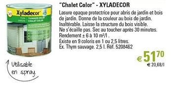 Promotions “chalet color“ - xyladecor - Xyladecor - Valide de 01/03/2013 à 26/06/2013 chez Brico