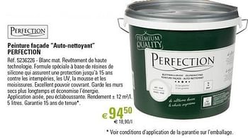 Promotions Peinture façade “auto-nettoyant” perfection - Perfection - Valide de 01/03/2013 à 26/06/2013 chez Brico
