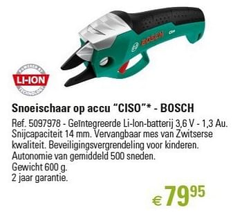 Bosch op accu bosch - Promotie bij