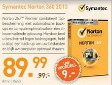Promoties Symantec norton 360 2013 - Symantec - Geldig van 04/03/2013 tot 23/03/2013 bij Auva