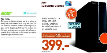 Promotions Acer 6gb starter desktop - Acer - Valide de 04/03/2013 à 23/03/2013 chez Auva