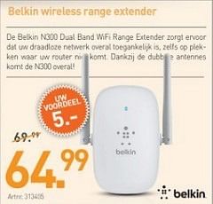 Promotions Belkin wireless range extender - BELKIN - Valide de 04/03/2013 à 23/03/2013 chez Auva