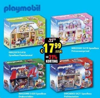 Promoties Speelbox paardenstal - Playmobil - Geldig van 11/03/2013 tot 14/04/2013 bij ToyChamp