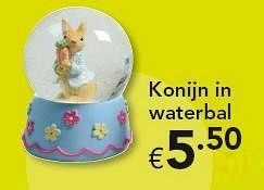 Promoties Konijn in waterbal - Huismerk - Euroshop - Geldig van 14/03/2013 tot 14/04/2013 bij Euro Shop