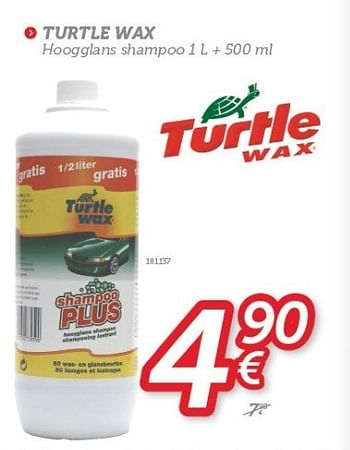 Promoties Hoogglans shampoo 1 l + 500 ml - Turtle wax - Geldig van 18/03/2013 tot 13/04/2013 bij Auto 5