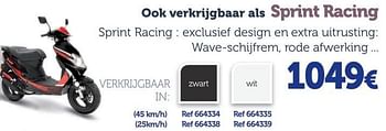 Promoties Sprint racing - RCB - Geldig van 19/03/2013 tot 31/08/2013 bij Auto 5