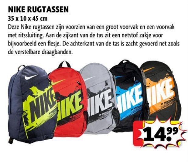 NIKE Nike rugtassen Promotie bij Kruidvat