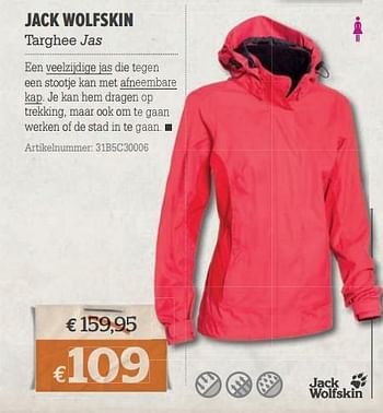 Promoties Jack wolfskin targhee jas - Jack Wolfskin - Geldig van 20/03/2013 tot 08/04/2013 bij A.S.Adventure