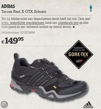 Promoties Adidas terrex fast x gtx schoen - Adidas - Geldig van 20/03/2013 tot 08/04/2013 bij A.S.Adventure