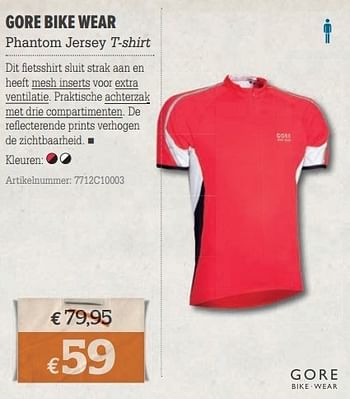 Promoties Gore bike wear phantom jersey t-shirt - GORE - Geldig van 20/03/2013 tot 08/04/2013 bij A.S.Adventure