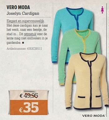 Promoties Vero moda joselyn cardigan - Vero Moda - Geldig van 20/03/2013 tot 08/04/2013 bij A.S.Adventure