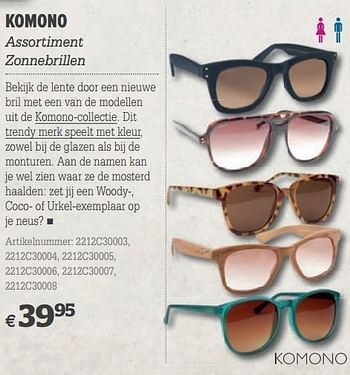 Promoties Komono assortiment zonnebrillen - Komono - Geldig van 20/03/2013 tot 08/04/2013 bij A.S.Adventure