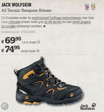 Promoties Jack wolfskin all terrain texapore schoen - Jack Wolfskin - Geldig van 20/03/2013 tot 08/04/2013 bij A.S.Adventure