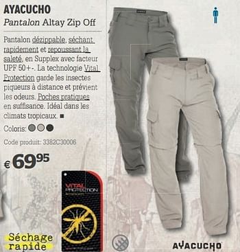 Promotions Ayacucho pantalon altay zip off - AYACUCHO - Valide de 20/03/2013 à 08/04/2013 chez A.S.Adventure