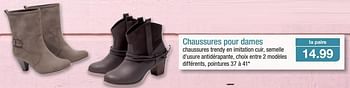 Promotions Chaussures pour dames - Mar Collection - Valide de 20/03/2013 à 26/03/2013 chez Aldi
