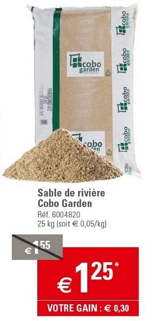 Promotions Sable de rivière cobo garden - Cobo Garden - Valide de 27/03/2013 à 22/04/2013 chez Brico