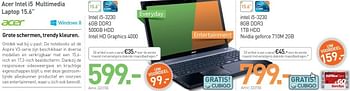 Promoties Acer intel i5 multimedia laptop 15.6 - Acer - Geldig van 29/03/2013 tot 30/04/2013 bij Auva