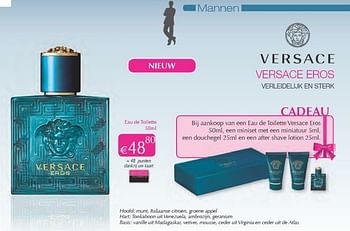 Promoties Versace eros eau de toilette - Versace - Geldig van 01/04/2013 tot 30/04/2013 bij ICI PARIS XL