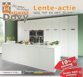 Promoties Belgische betaalbare kwaliteit - Huismerk - Dovy Keukens - Geldig van 01/04/2013 tot 30/04/2013 bij Dovy Keukens