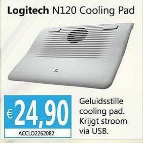 Promoties Logitech n120 cooling pad - Logitech - Geldig van 02/04/2013 tot 15/05/2013 bij Compudeals