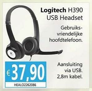 Promoties Logitech h390 usb headset - Logitech - Geldig van 02/04/2013 tot 15/05/2013 bij Compudeals