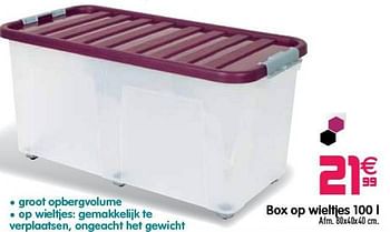 Promoties Box op wieltjes - Huismerk - Gifi - Geldig van 09/04/2013 tot 17/04/2013 bij Gifi