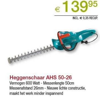 Promoties Bosch heggenschaar ahs 50-26 - Bosch - Geldig van 23/04/2013 tot 21/05/2013 bij Euro Shop