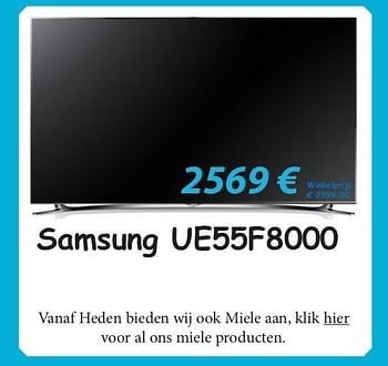 Promoties Samsung ue55f8000 - Samsung - Geldig van 24/04/2013 tot 13/05/2013 bij Elektro Koning