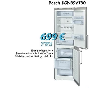 Promotions Bosch kgn39vi30 - Bosch - Valide de 24/04/2013 à 13/05/2013 chez Elektro Koning