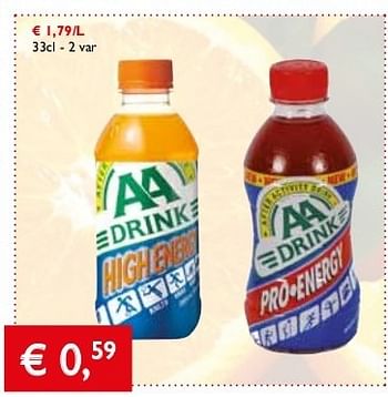 Promoties Energy drink - AA-Drink - Geldig van 25/04/2013 tot 07/05/2013 bij Prima