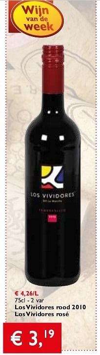 Promoties Los vividores - Rode wijnen - Geldig van 25/04/2013 tot 07/05/2013 bij Prima