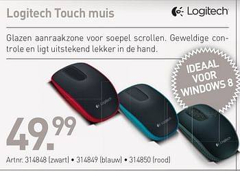Promoties Logitech touch muis - Logitech - Geldig van 01/05/2013 tot 15/06/2013 bij PC Center