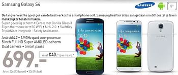 Promotions Samsung galaxy s4 - Samsung - Valide de 02/05/2013 à 30/06/2013 chez Auva