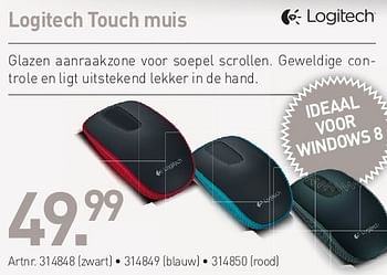 Promoties Logitech touch muis - Logitech - Geldig van 02/05/2013 tot 30/06/2013 bij Auva