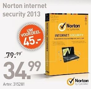 Promotions Norton internet security 2013 - Symantec - Valide de 02/05/2013 à 30/06/2013 chez Auva