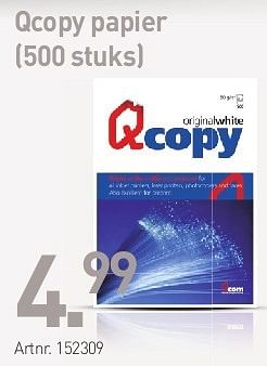Promoties Qcopy papier 500 stuks - Qcopy - Geldig van 02/05/2013 tot 30/06/2013 bij Auva