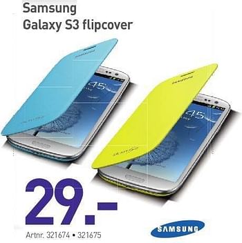 Promoties Samsung galaxy s3 flipcover - Samsung - Geldig van 02/05/2013 tot 30/06/2013 bij Auva