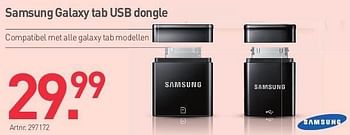 Promoties Samsung galaxy tab usb dongle - Samsung - Geldig van 02/05/2013 tot 30/06/2013 bij Auva