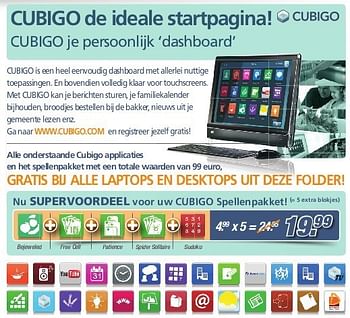 Promoties Cubigo spellenpakket - Cubigo - Geldig van 02/05/2013 tot 30/06/2013 bij Auva