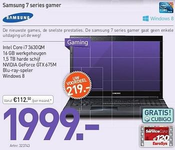 Promoties Samsung 7 series gamer - Samsung - Geldig van 02/05/2013 tot 30/06/2013 bij Auva