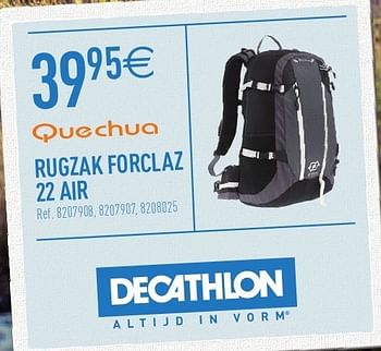 Promoties Rugzak forclaz 22 air - Quechua - Geldig van 04/05/2013 tot 25/05/2013 bij Decathlon