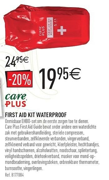 Promoties First aid kit waterproof - Care Plus - Geldig van 04/05/2013 tot 25/05/2013 bij Decathlon
