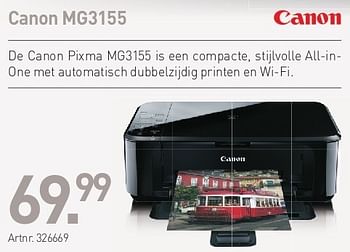 Promoties Canon mg3155 - Canon - Geldig van 06/05/2013 tot 15/05/2013 bij VCD