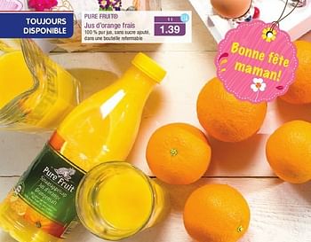 Promotions Jus d’orange frais - Pure Fruit - Valide de 08/05/2013 à 14/05/2013 chez Aldi