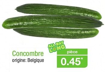 Promotions Concombre - Produit maison - Aldi - Valide de 08/05/2013 à 14/05/2013 chez Aldi