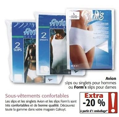 Slip discount avion homme